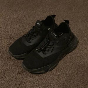 Steve Madden- Black athletic shoes (used/not new)
